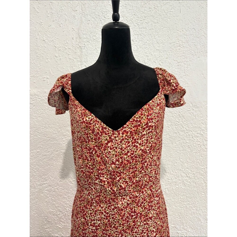 Reformation Rust Floral Midi Dress - Picture 6 of 12